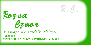 rozsa czmor business card